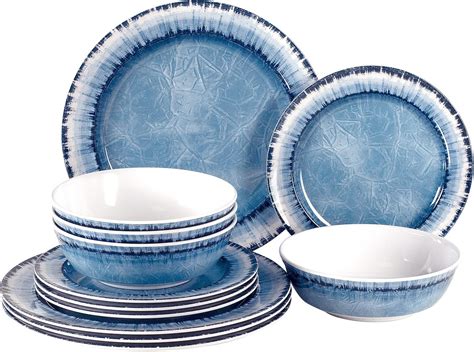 navy blue melamine dinnerware.